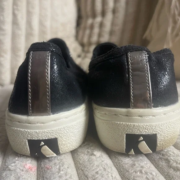 Skechers Women's Glittering Black Slip-On Sneakers - Picture 4 of 8